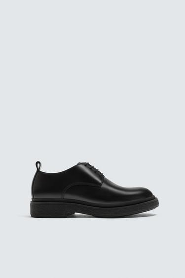 THICK-SOLED LEATHER SHOES - Black de Zara - Imagen 0