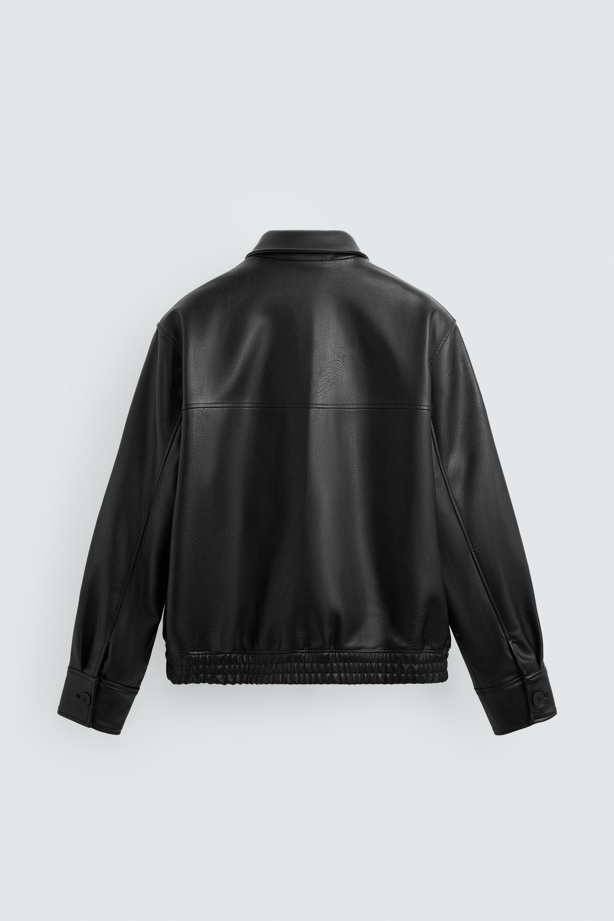FAUX LEATHER BOMBER JACKET - Chocolate brown | ZARA United