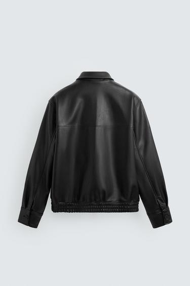 BLOUSON BOMBER MATIÈRE SYNTHÉTIQUE - Noir de Zara - Image 7