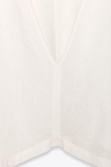 ASYMMETRIC CAPE KIMONO - Oyster-white by Zara - Image 6