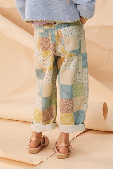 PATCHWORK BARREL TROUSERS - Multicoloured by Zara - Image 2