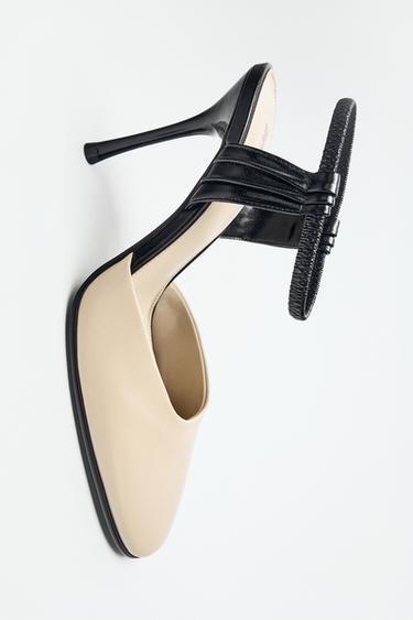 ZAPATO TACON PIEL COMBINADO - Multicolor de Zara
