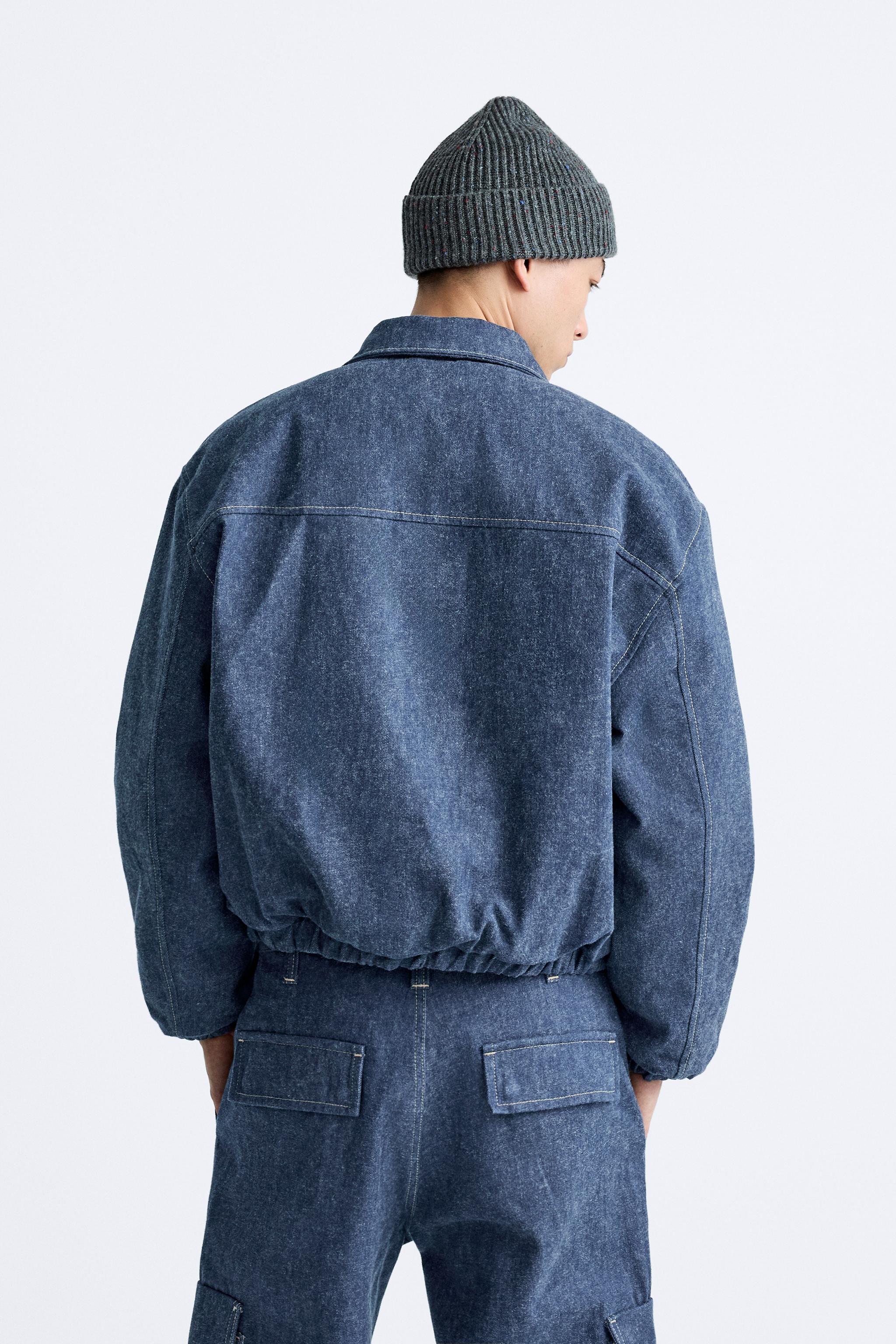 デニム ボンバージャケット - ブルー | ZARA Japan / 日本