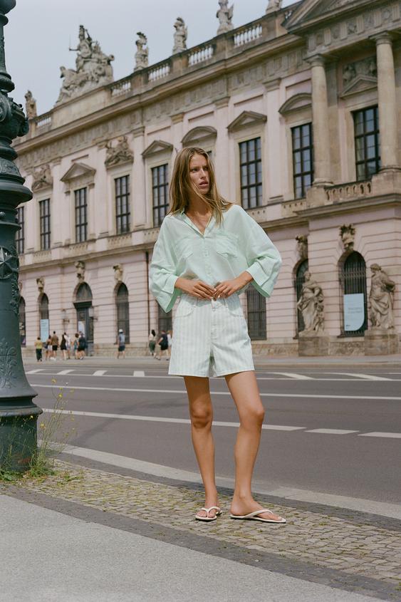 SHORTS Z1975 MOM FIT - me viza nga Zara - Imazh 0