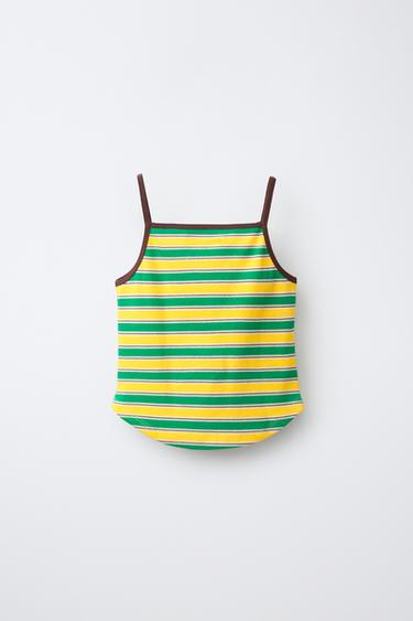 TOP À IMPRIMÉ RAYURES - Multicolore de Zara - Image 1