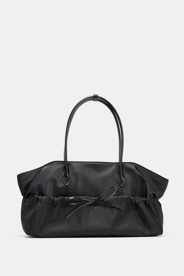 BOW OBLONG SHOPPER BAG - Black by Zara