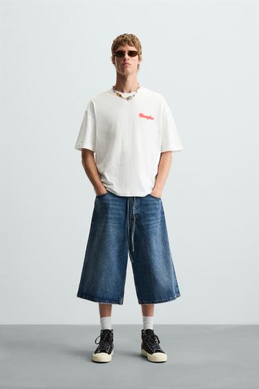 CAMISETA ESTAMPADO DIFUMINADO - Blanco de Zara - Imagen 0