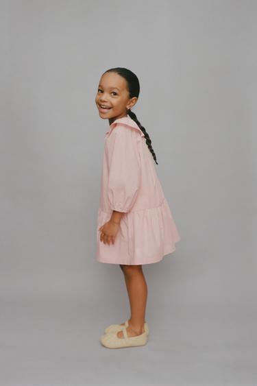 POPLIN DRESS WITH BOWS - Pink by Zara