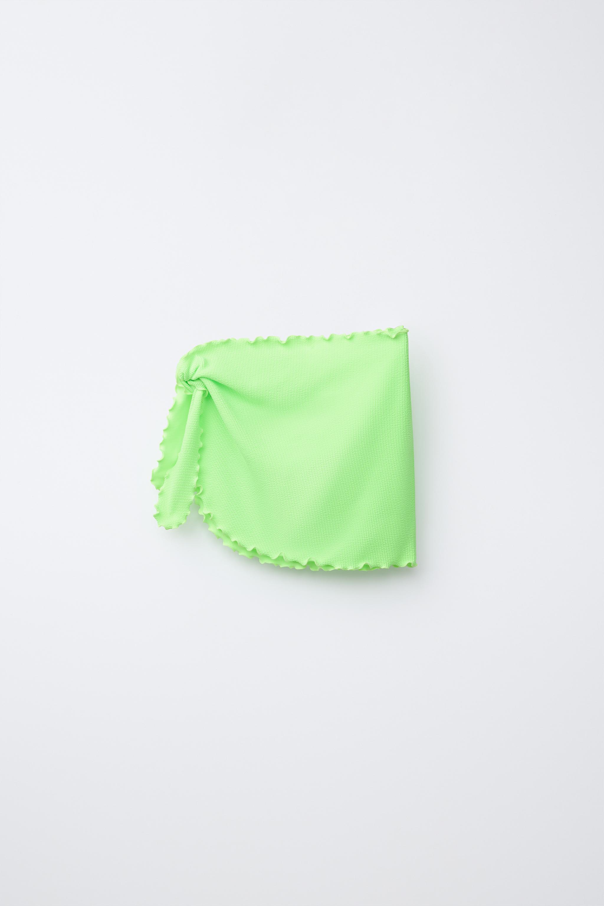 RIBBED PAREO — Neon yellow