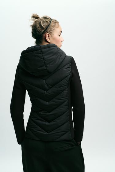 CONTRAST PUFFER JACKET - Black by Zara - Image 4