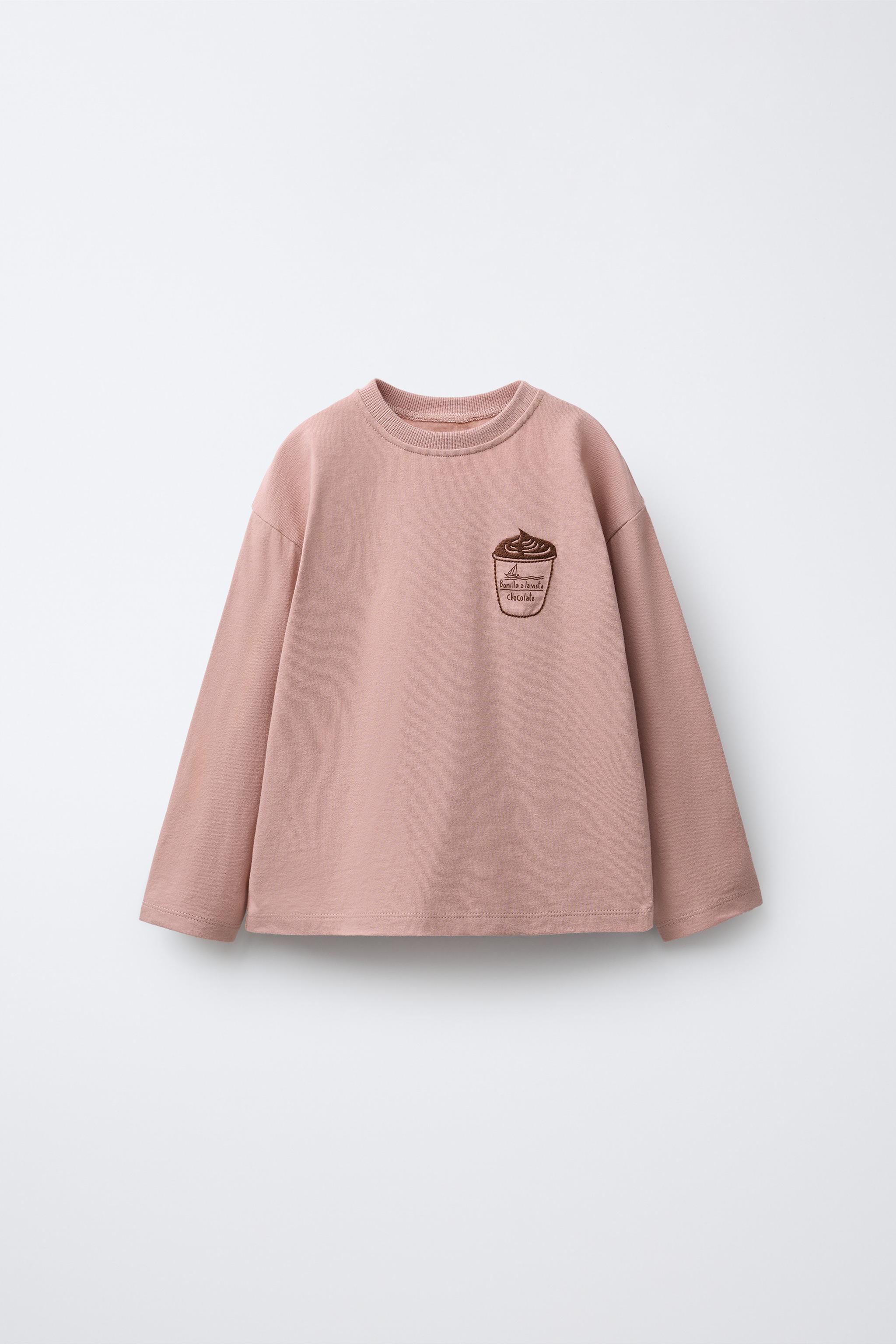 BONILLA A LA VISTA ® X ZARA EMBROIDERED T-SHIRT - Beige-pink