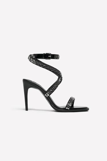 LUDOVIC DE SAINT SERNIN x ZARA LEATHER HIGH-HEEL SANDALS - Black by Zara
