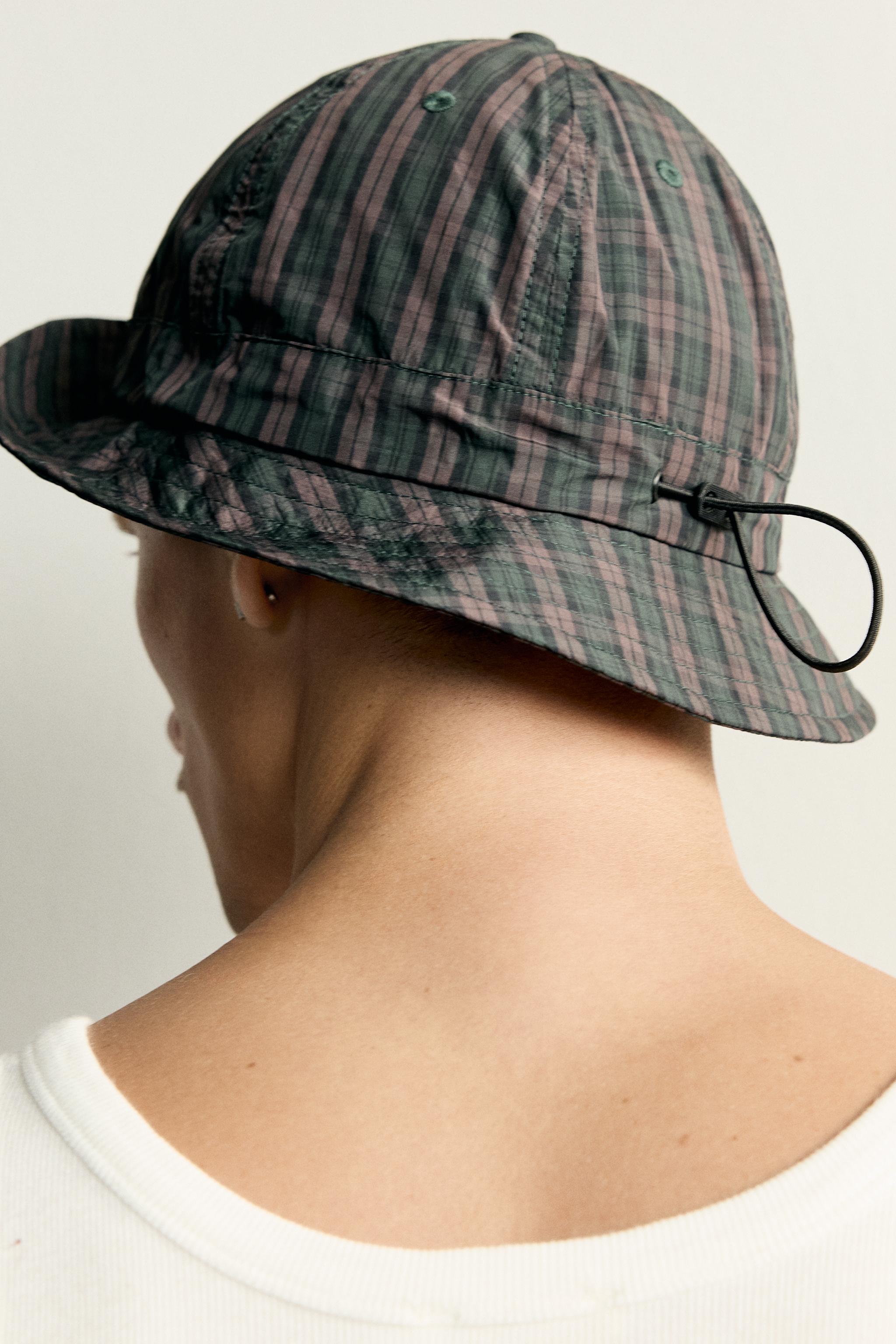 Мужские головные уборы Zara PLAID BUCKET HAT — фото 3
