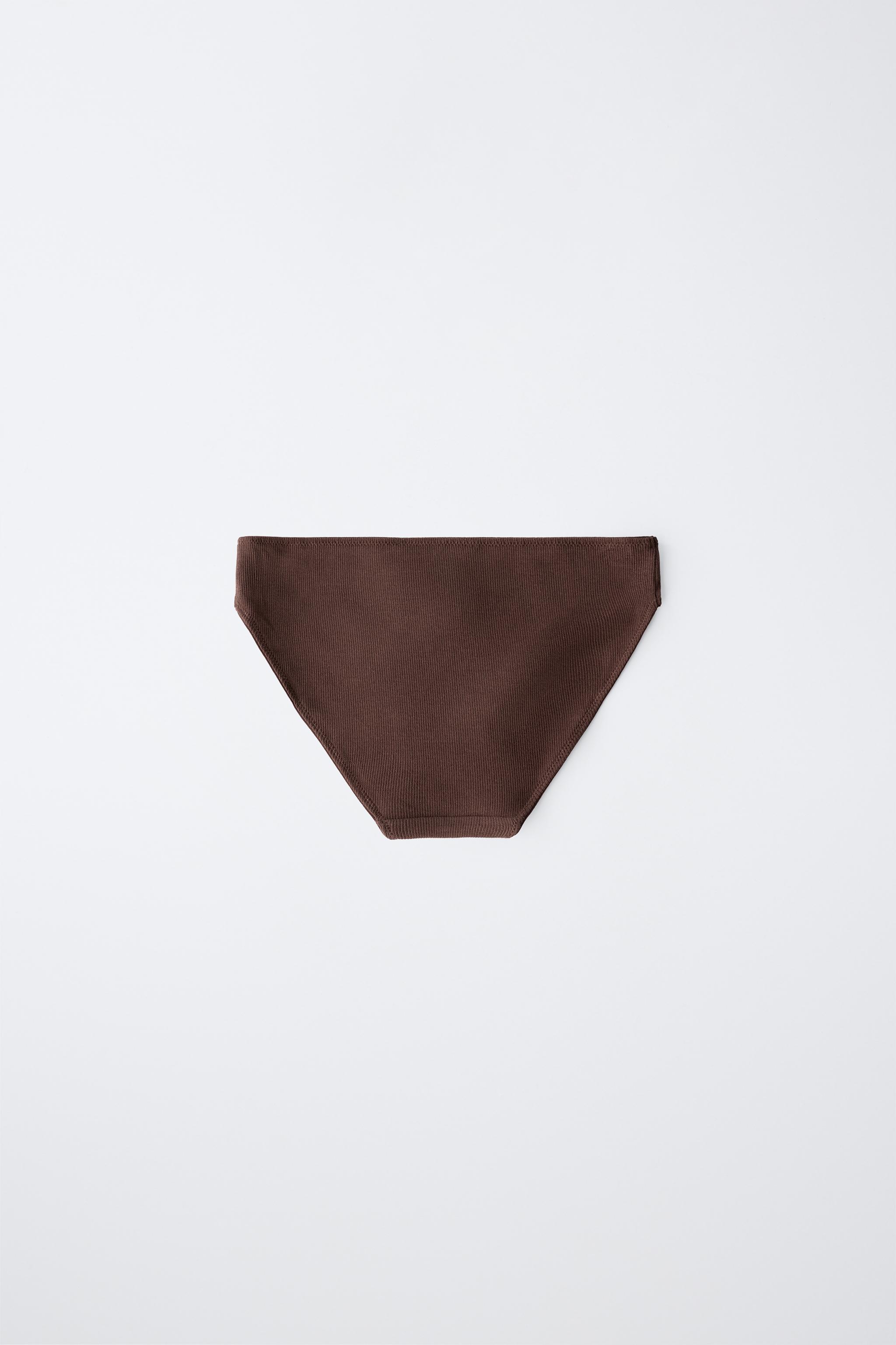 Трусы AGES THREE-PACK для детей, цветочный принт, в полоску — Zara — фото 4