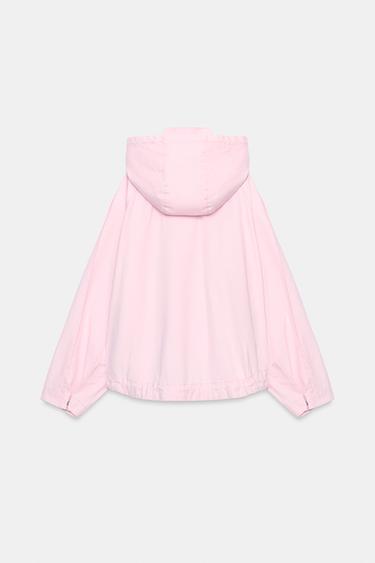 HOODED JACKET WITH ADJUSTABLE HEM - Pink by Zara - Image 5