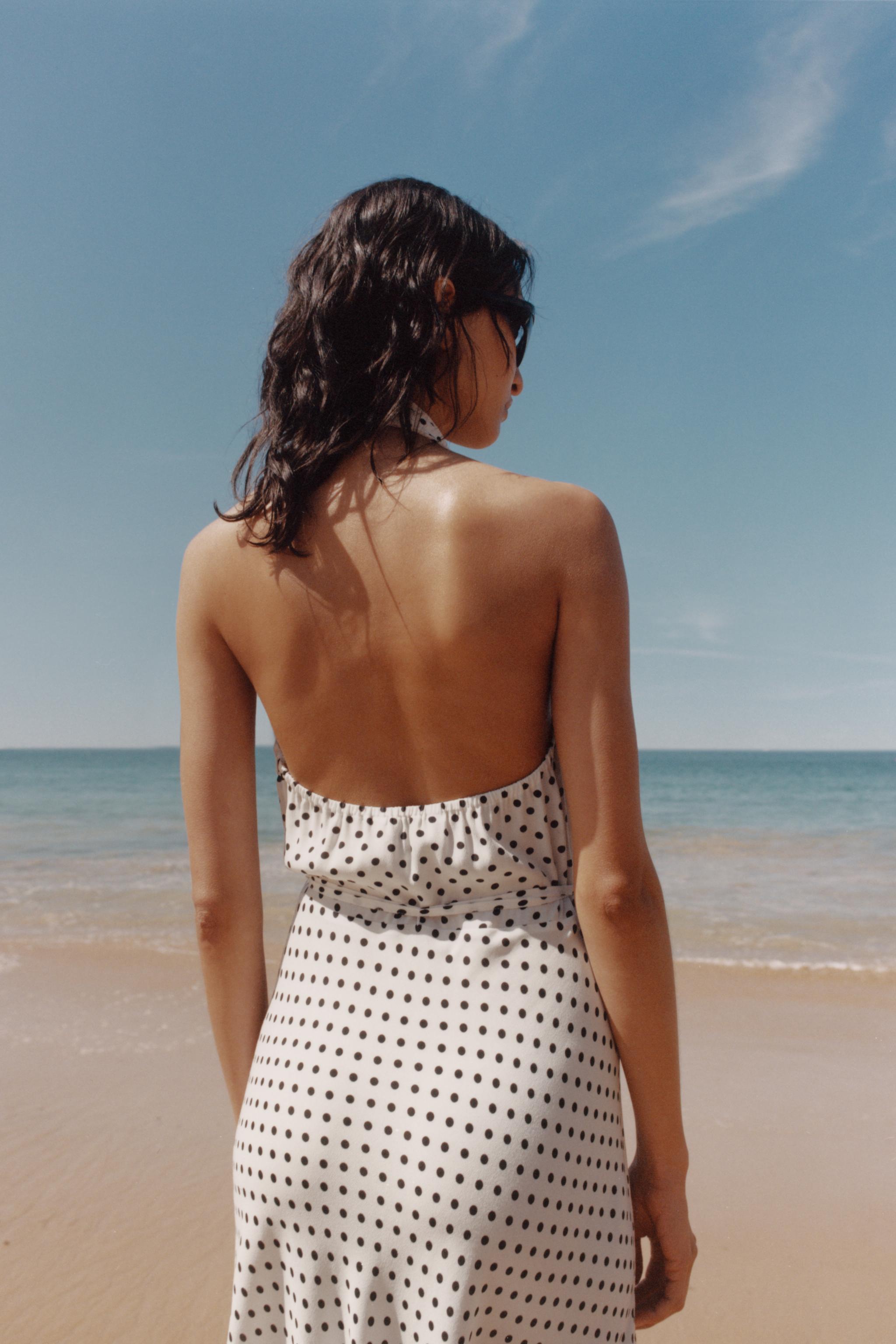 Robe blanche a pois zara cheap