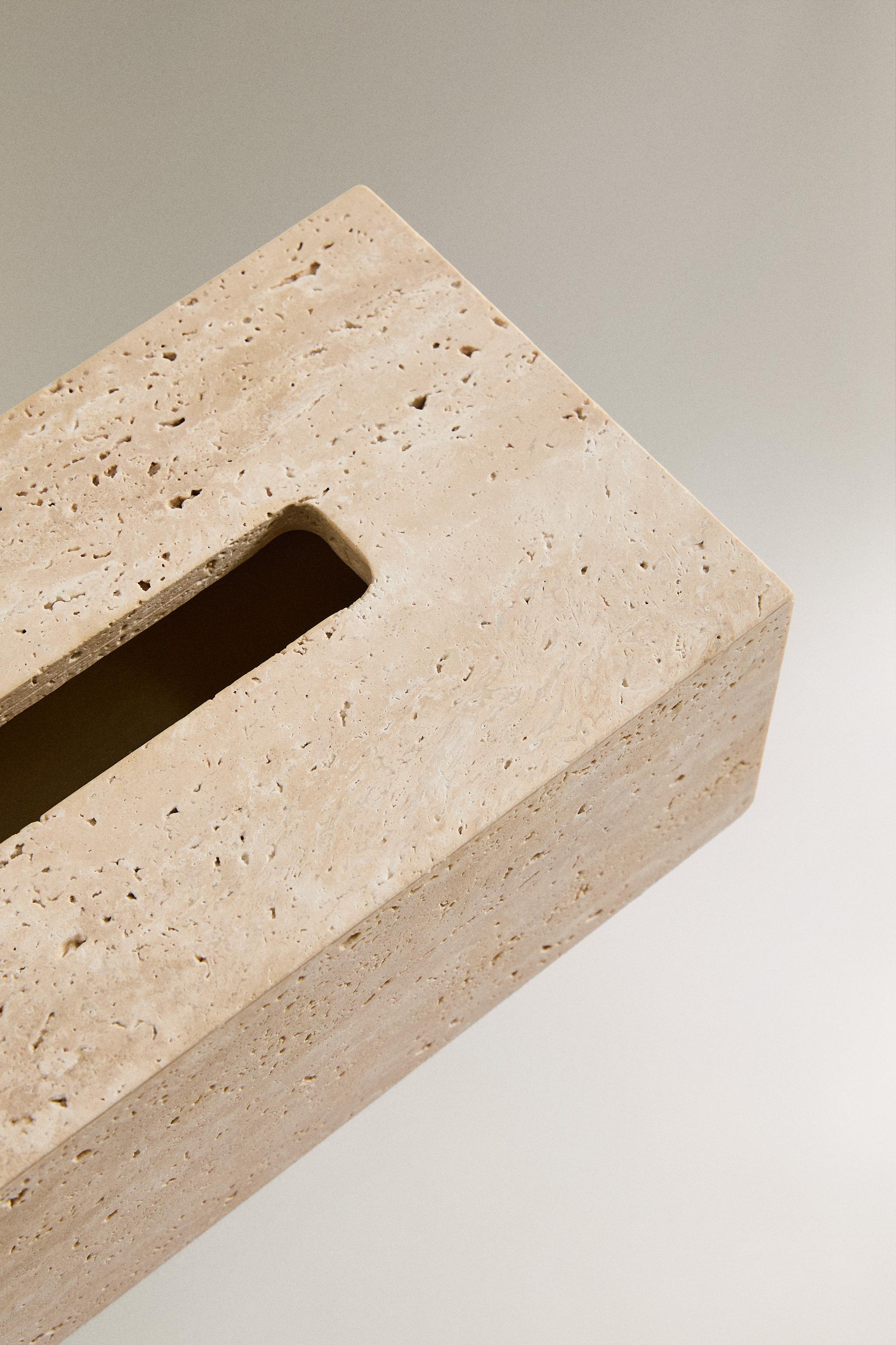 MARBLE BEIGE TISSUE BOX