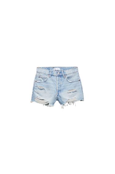 MID-RISE TRF DENIM SHORTS