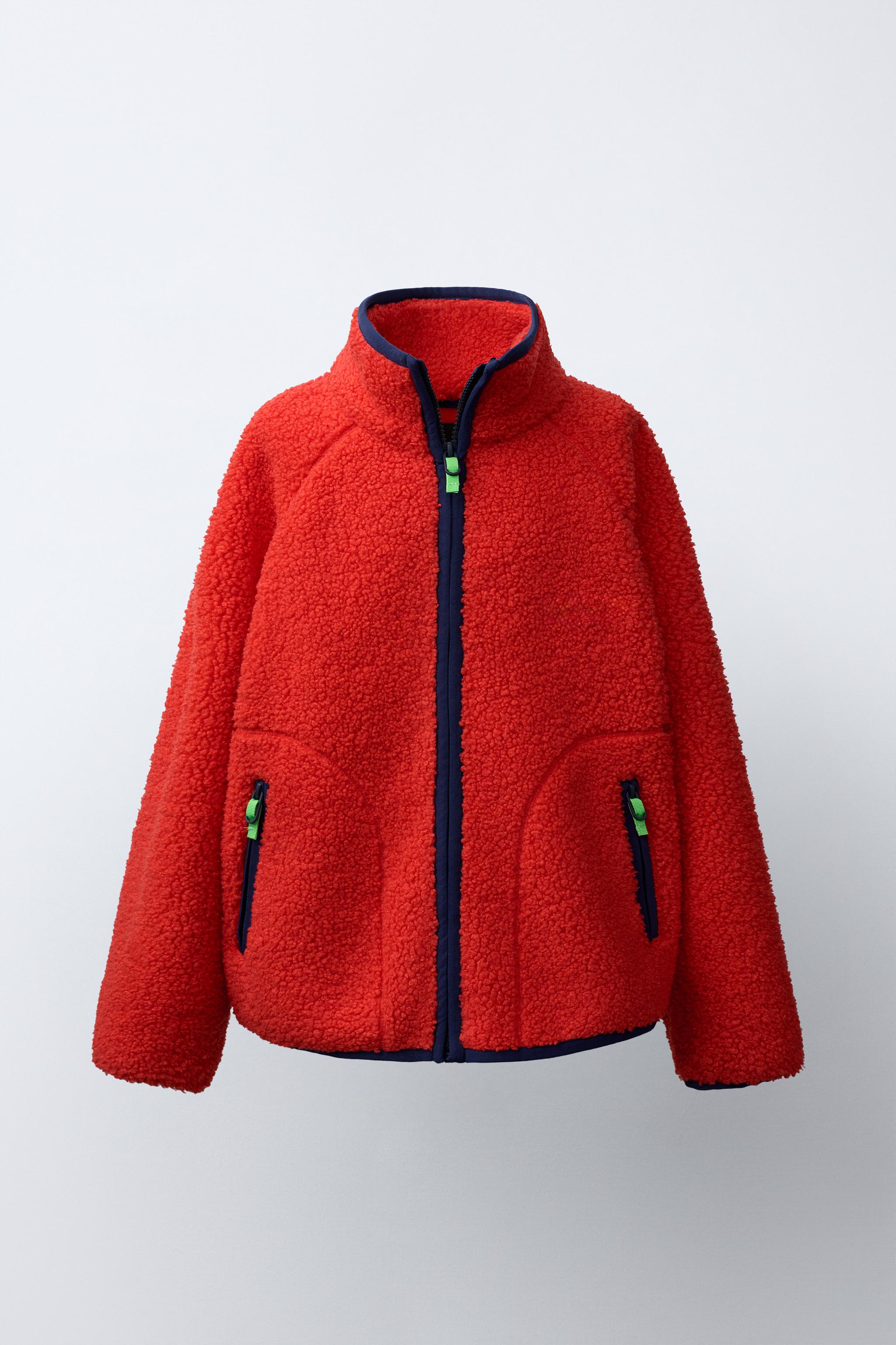 FLEECE JACKET — Red