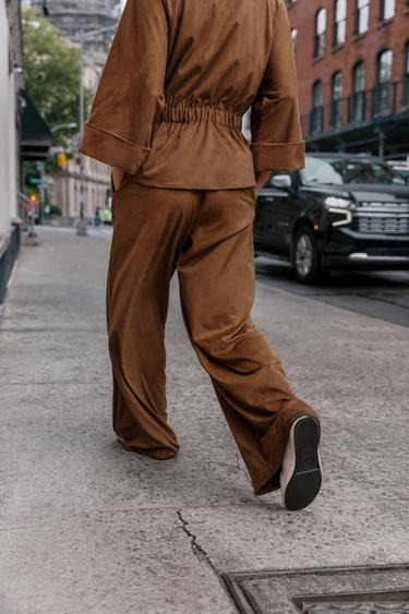 FAUX SUEDE SAFARI SHIRT AND TROUSERS SET - 692 by Zara - Image 2