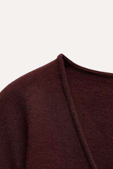 KOMBINIERTES KLEID MIT VERSCHLÜSSEN - Aubergine von Zara