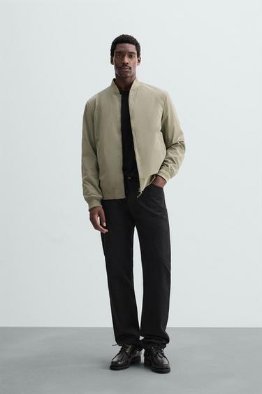 LIGHTWEIGHT BOMBER JACKET - mid khaki by Zara - Image 0
