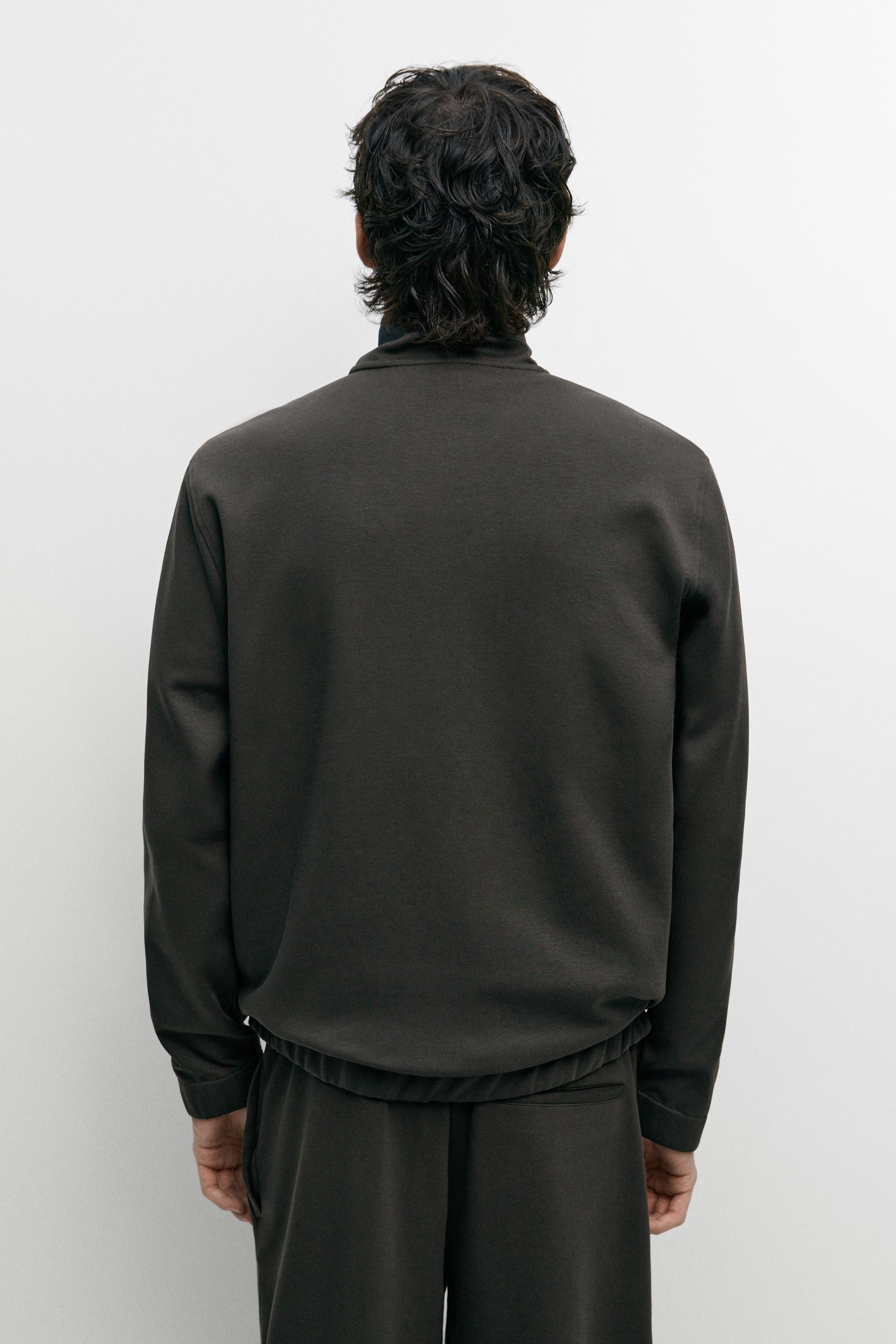 Cotton blend jacket - Dark green | ZARA United States