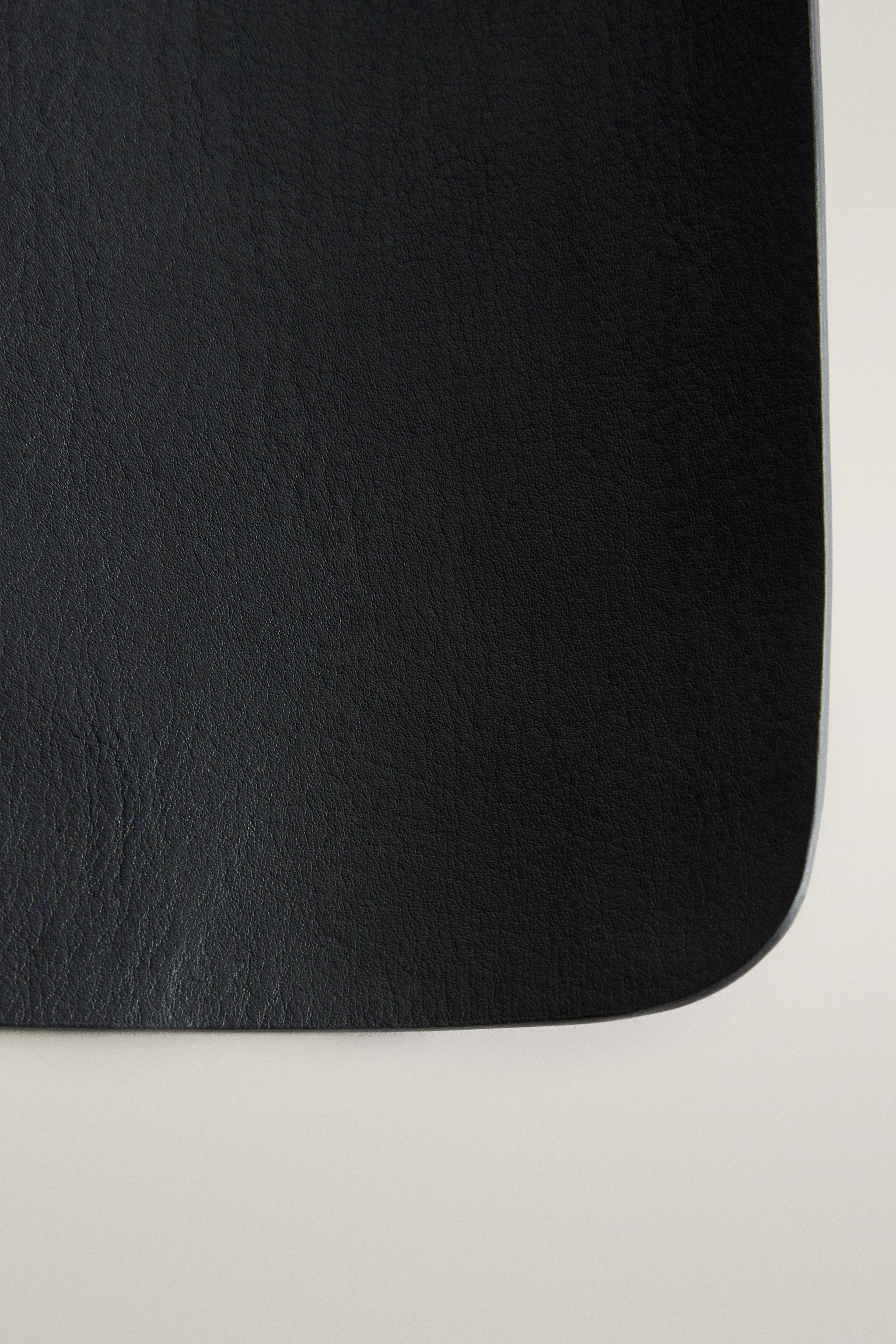 BLUE LEATHER DESK MAT