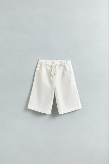 RUSTIC BERMUDA SHORTS - Beige by Zara