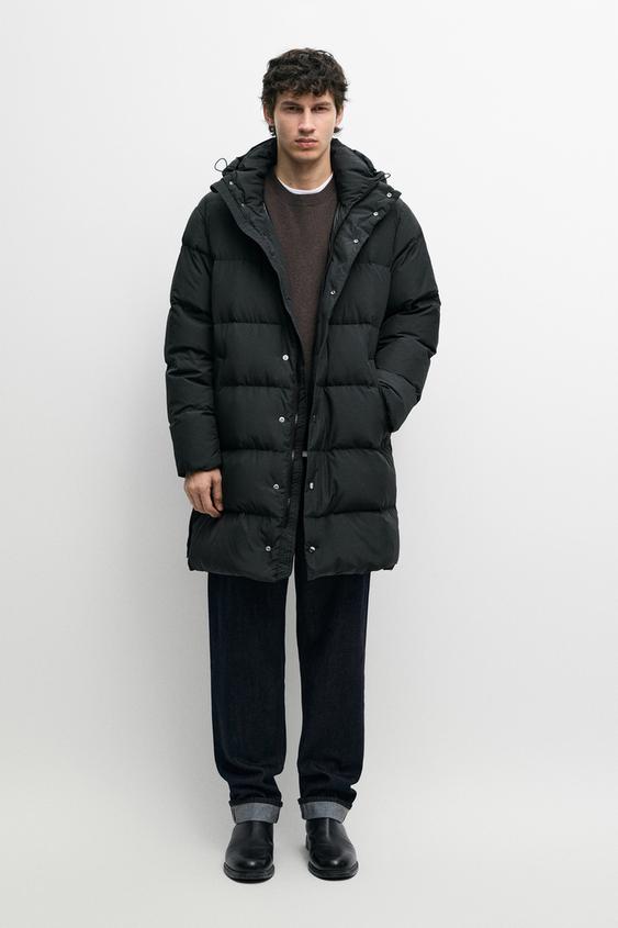 Zara Long down jacket with hood - 045 - Image 0