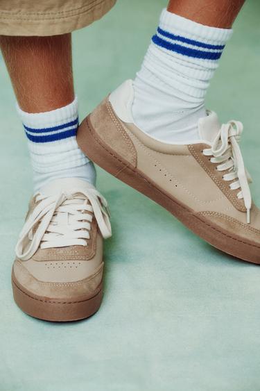 SNEAKERS WITH DETAIL - Brown by Zara