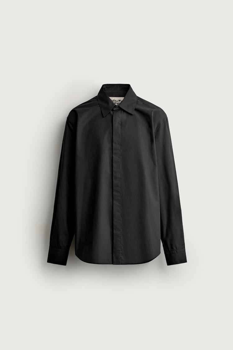 RELAXED FIT COTTON POPLIN SHIRT