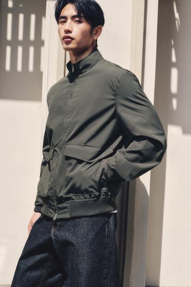 Zara 輕質防水夾克 - 深卡其色