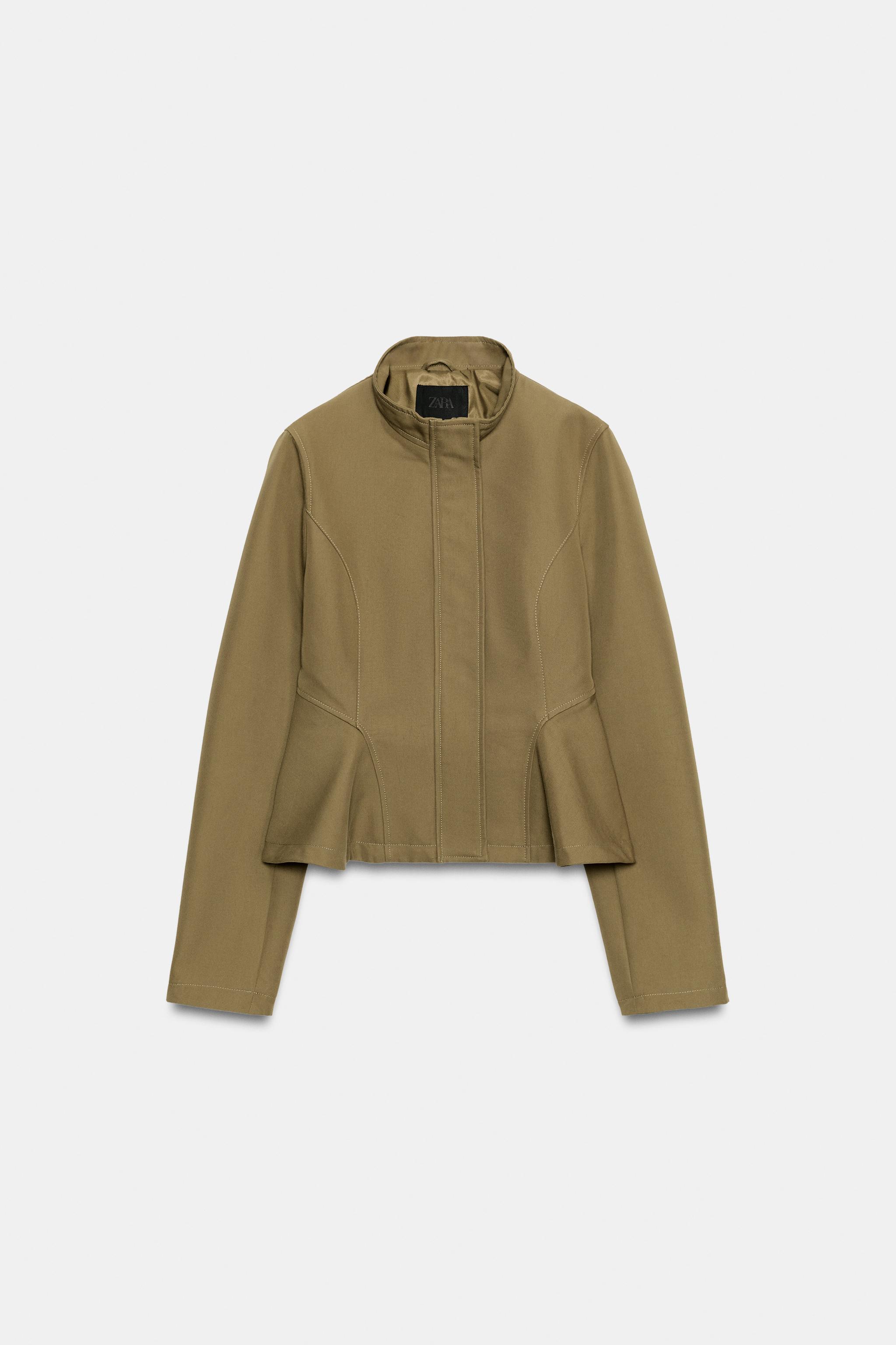 Женские куртки Zara FITTED PEPLUM JACKET — фото 7