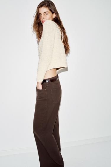 METALLIC THREAD CARDIGAN - Ecru by Zara - Image 3