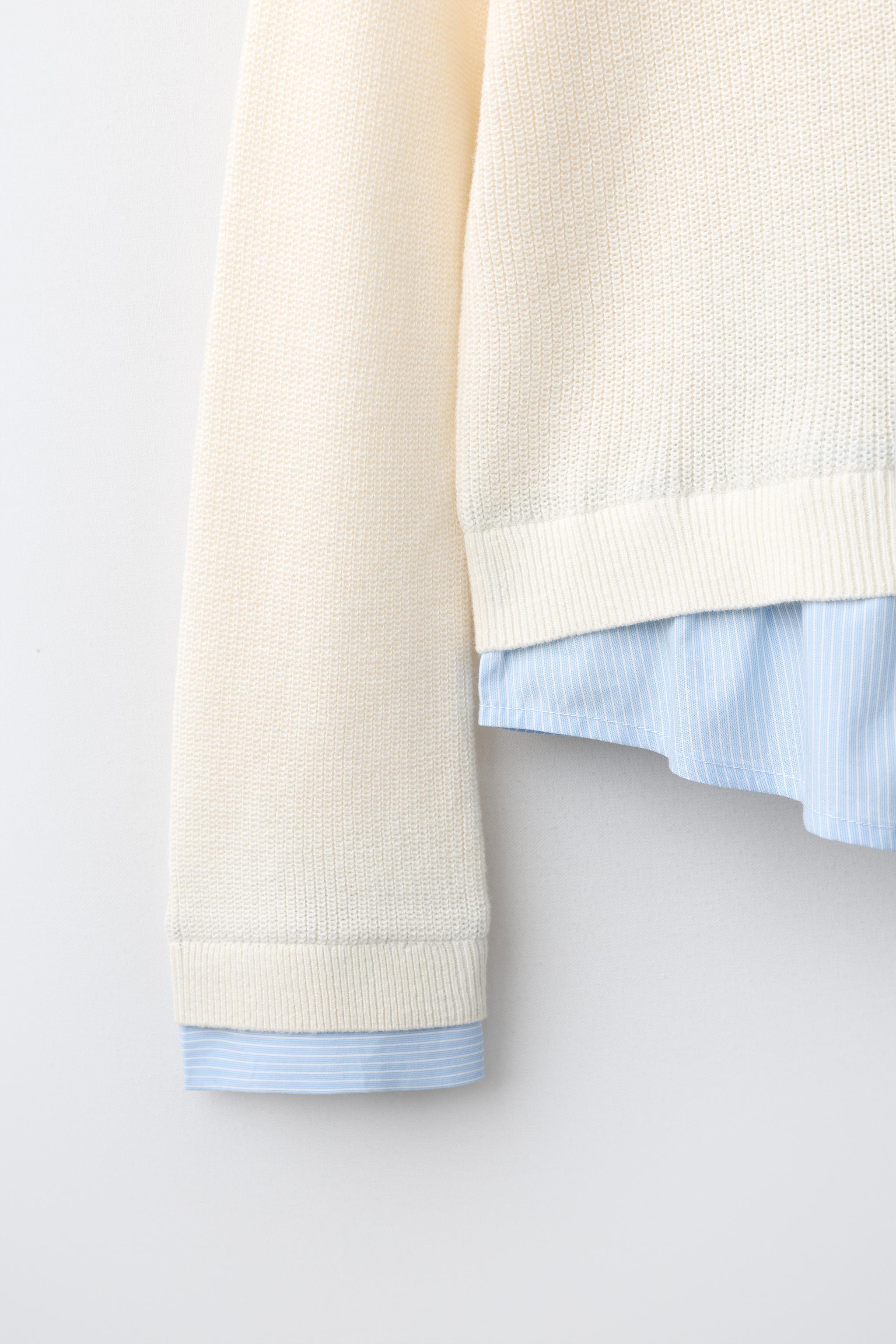 KNIT JUMPER WITH DETACHABLE COLLAR