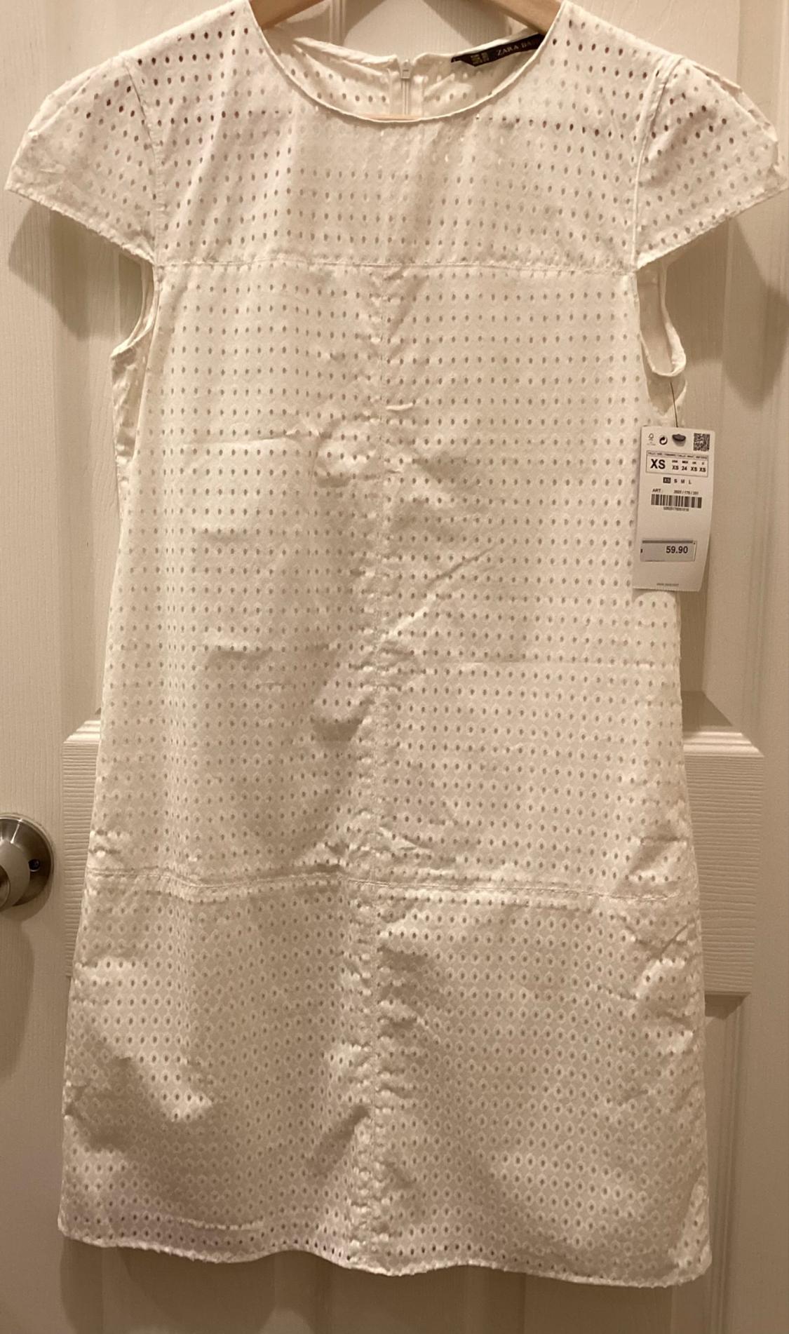 EMBROIDERED KNEE LENGTH WHITE DRESS - Image 2