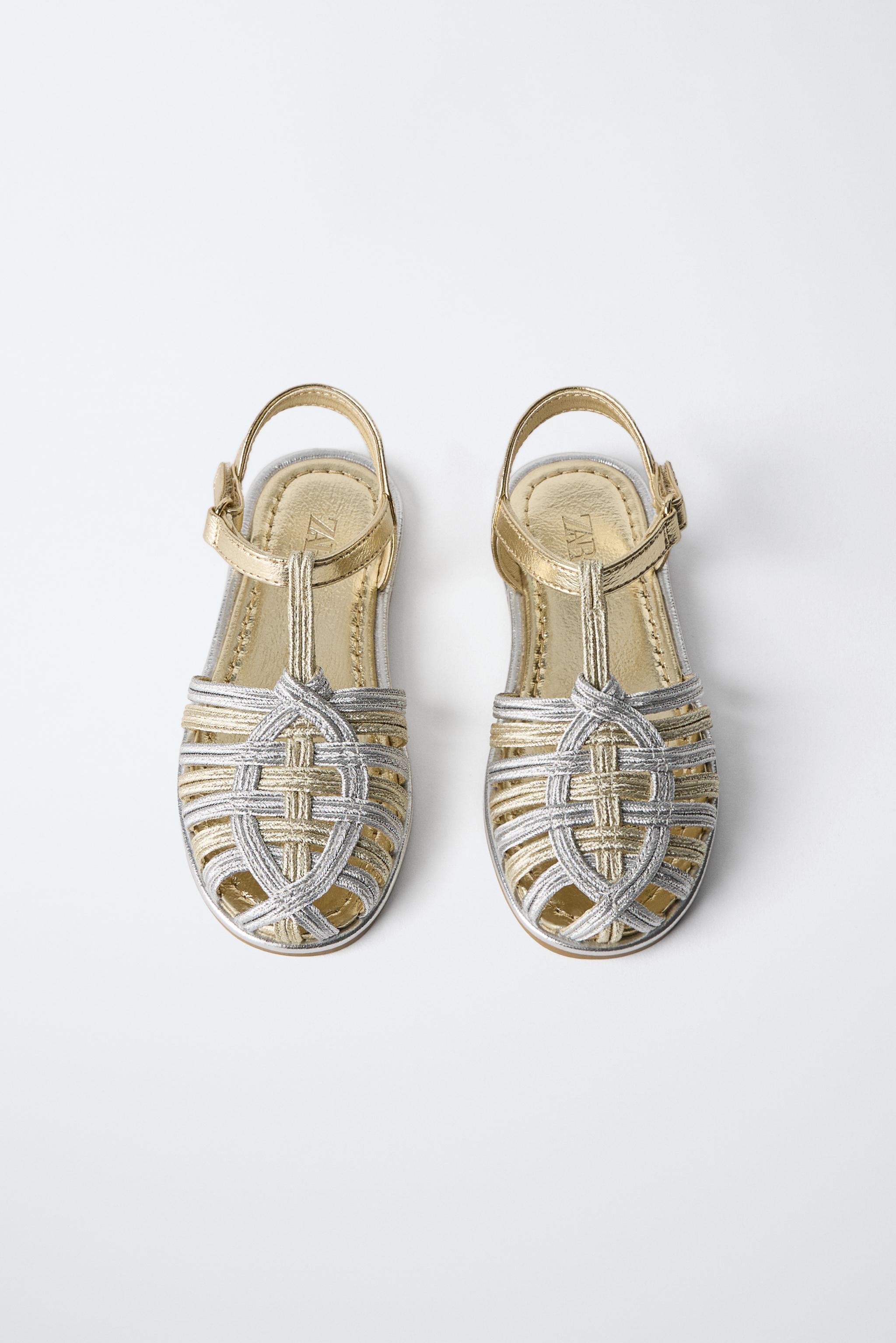 Детские сандалии Zara METALLIC SANDALS — фото 5