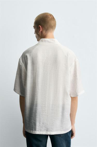 IRREGULAR JACQUARD SHIRT - Oyster-white by Zara - Image 2