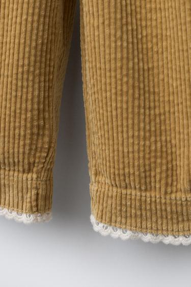 CORDUROY LACE TRIM CULOTTES - Ochre by Zara - Image 3