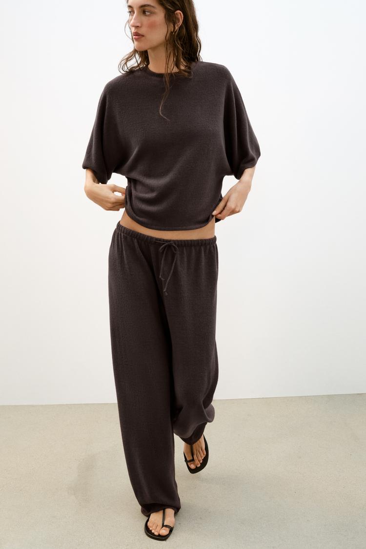 RUSTIC WIDE-LEG TROUSERS