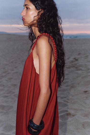 ROBE À BRETELLES OVERSIZE - Bordeaux de Zara - Image 1