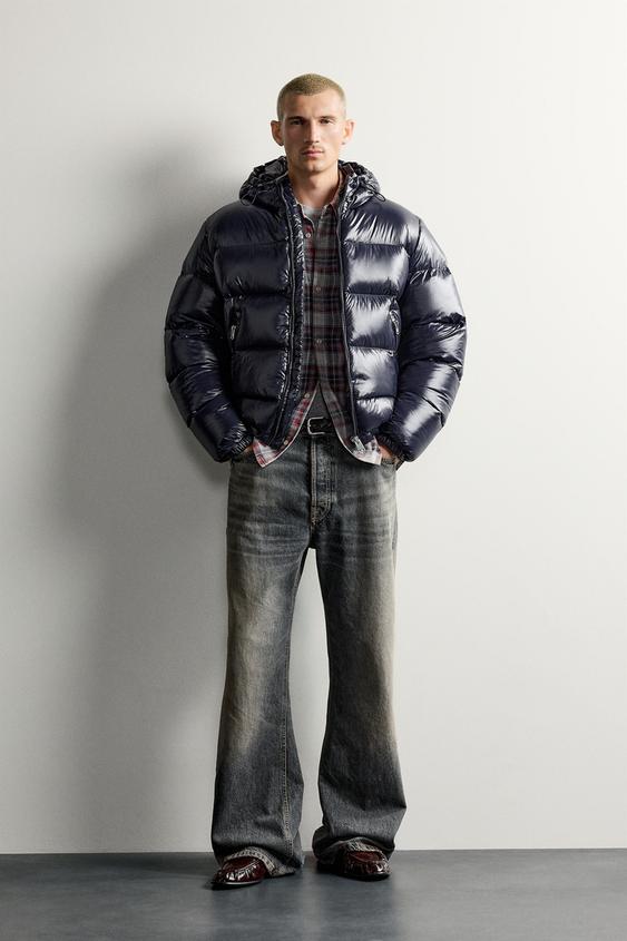 Zara WATER-REPELLENT 80/20 DOWN JACKET - Bluish - Image 0