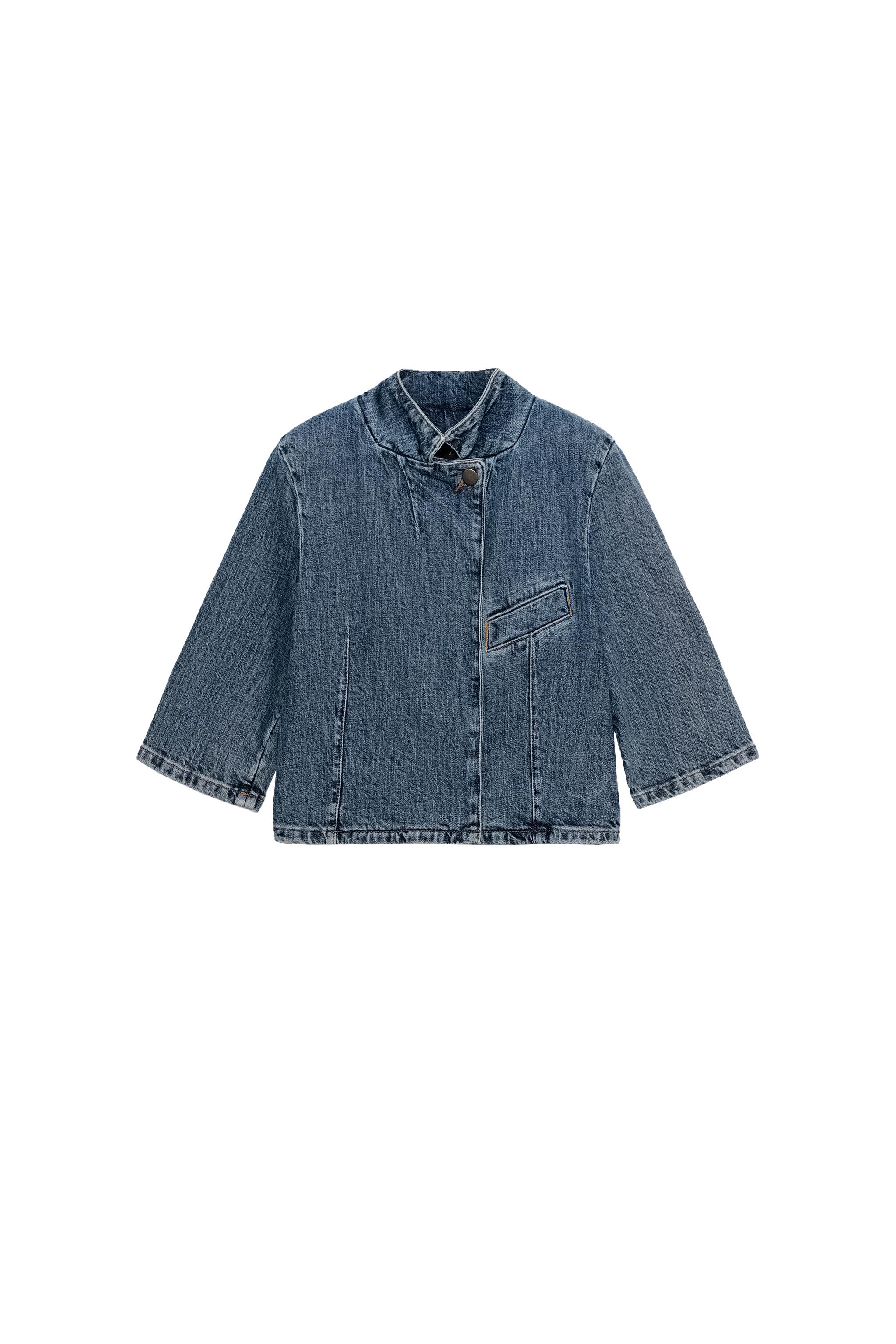BLAZER DENIM CROPPED ZW COLLECTION