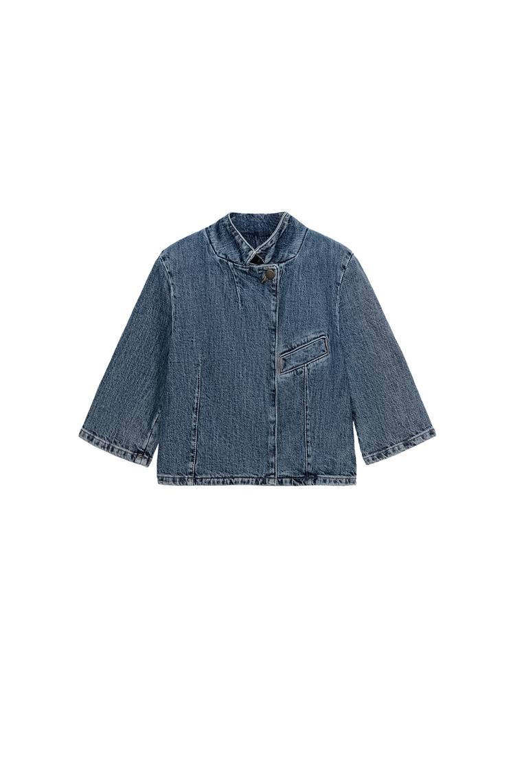 ZW COLLECTION CROPPED DENIM BLAZER