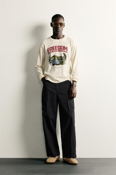 PANTALÓN CARGO RELAXED FIT - Negro de Zara - Imagen 0