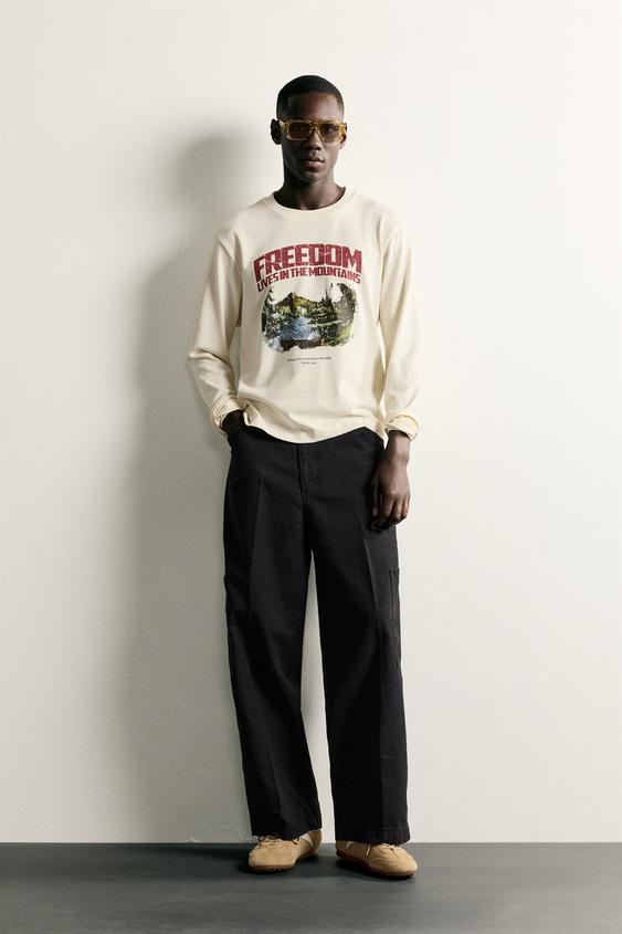 RELAXED FIT CARGO TROUSERS - Black by Zara - Image 0