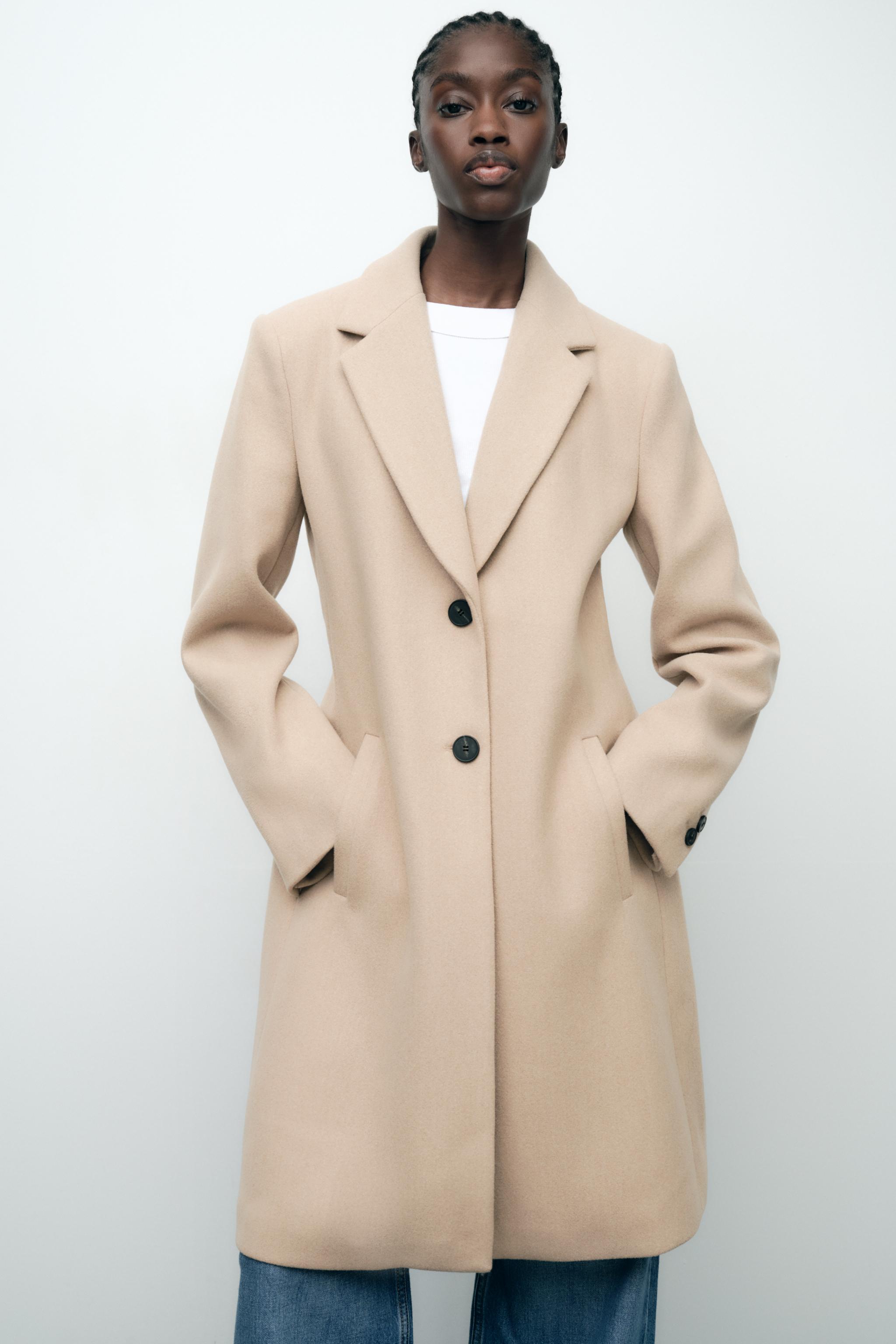 Manteau cintré femme camel best sale