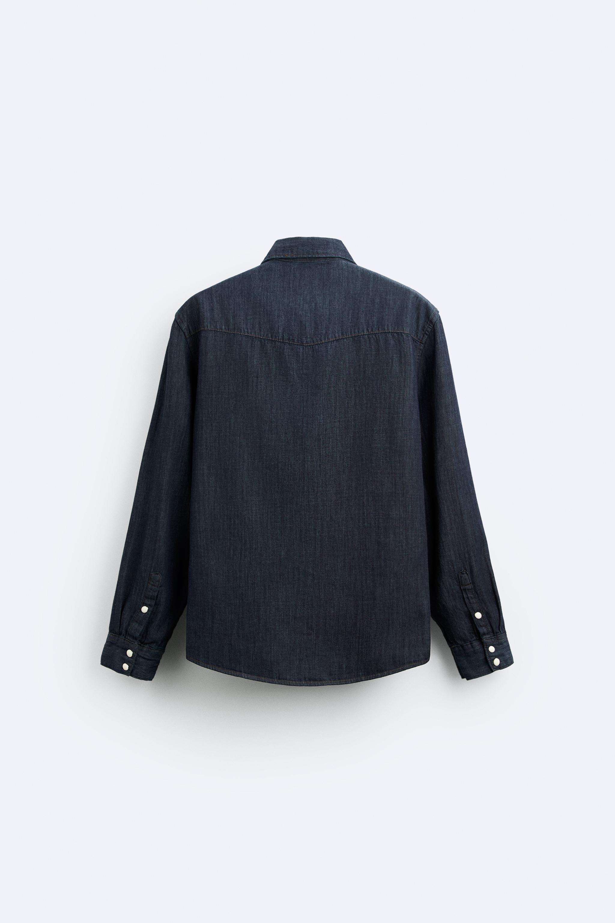 Zara black best sale denim shirt