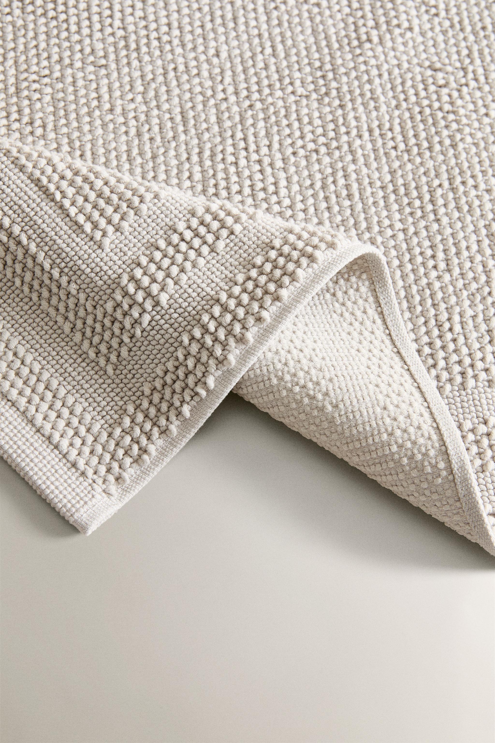 COTTON BATH MAT — Light gray